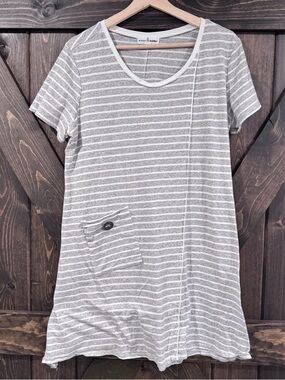Neon Buddha Mojave dress Gray & White Striped dress